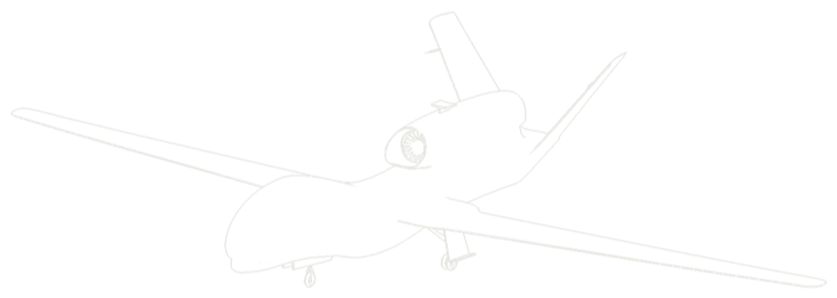 Line drawing of a long-endurance unmanned aircraft